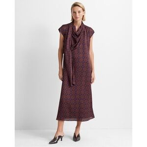 Nwt Club Monaco Drape Neck Midi Dress Size 2